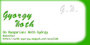 gyorgy woth business card